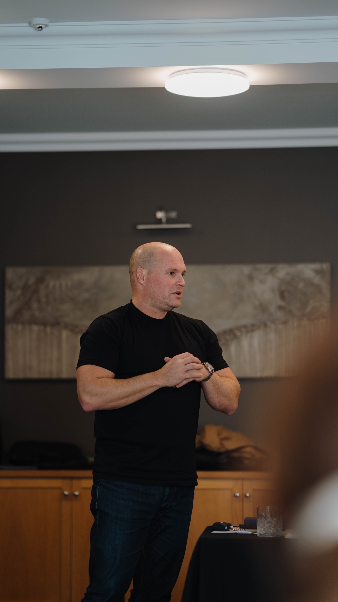 Chris Pescott speaking at a re:ampd masterclass